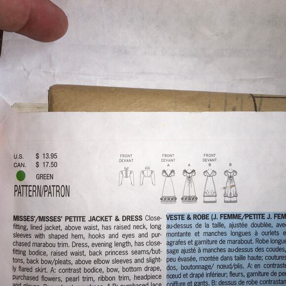 Butterick Sewing Pattern 6631 Bridgerton Regency Ball Jacket Gown 6-10 UNCUT - Picture 3 of 3